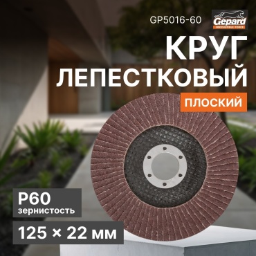 Gepard лепестковый диск GP5016-60 125x22.2 мм 1 шт