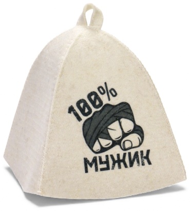 SIMA-LAND HOME банная шапка Шапка для бани и сауны «100% мужик. Кулак» 1 шт