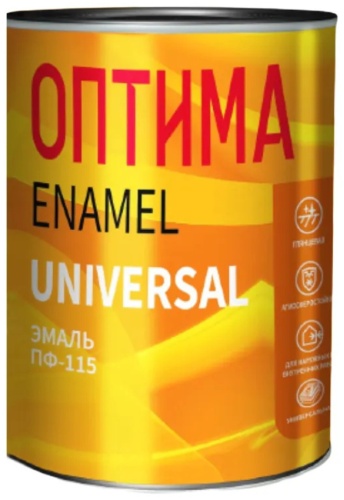 Оптима эмаль глянцевая Universal Пф-115 2.6 кг, тон зеленый