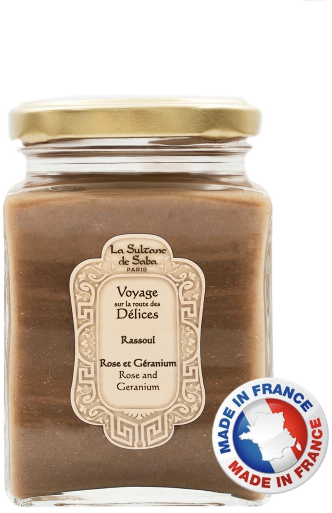 La Sultane de Saba Rose and Geranium Rassoul моющая глина для лица и тела гель-щербет 300 мл
