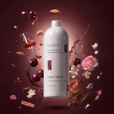 Гель LambAir гель для стирки парфюмированный Lost Cherry для белых и светлых тканей, 1 л