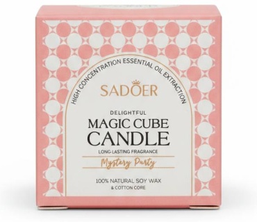 Ароматическая свеча SADOER Cube Aromatherapy Candle (Mystic Party) - Ароматерапевтическая свеча Cube 3 см, 1 шт