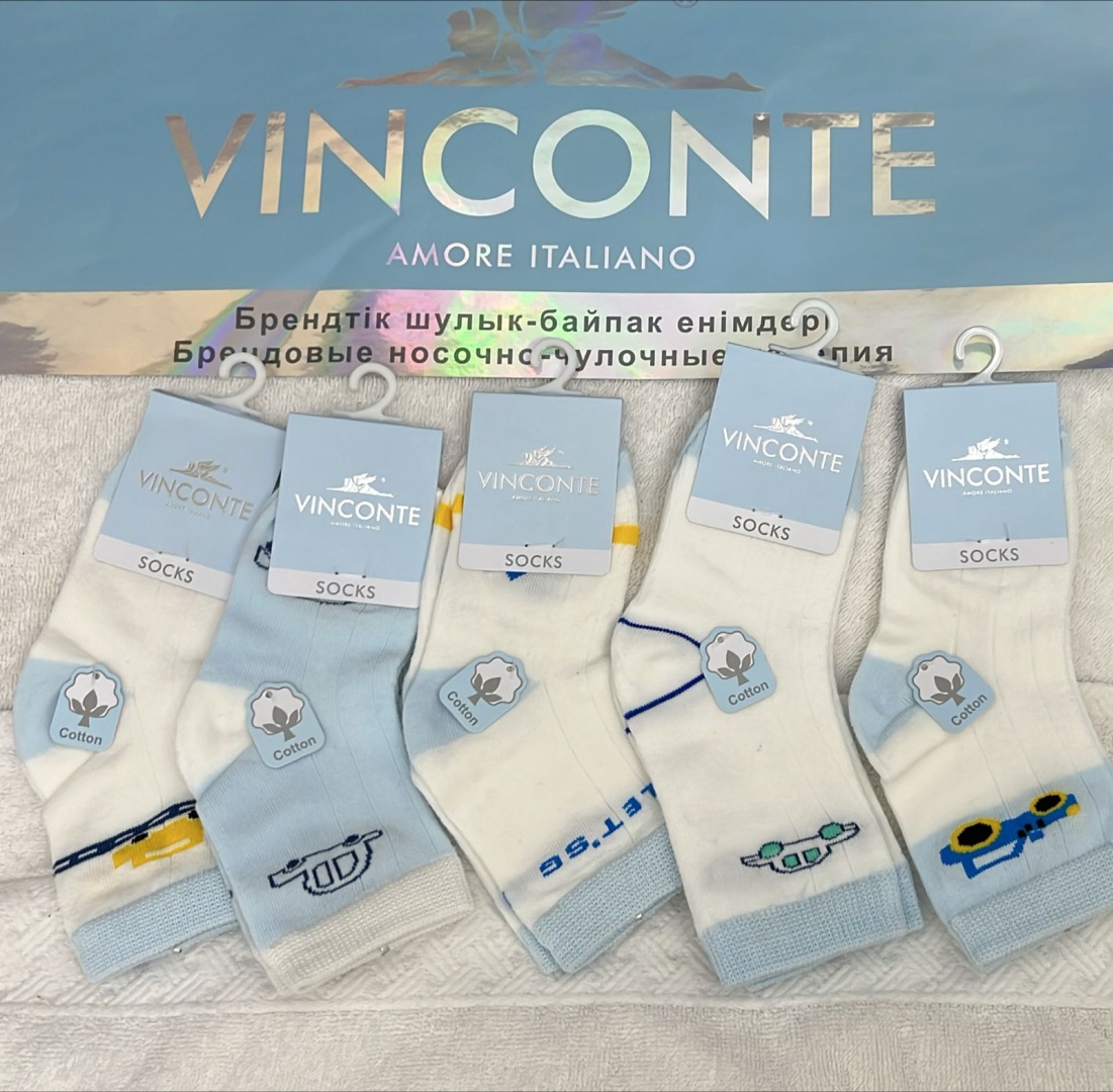 Носки Vinconte 4070 1 пара белый, голубой 5-7лет