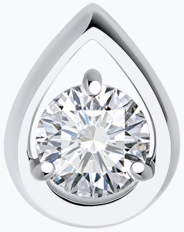 Подвеска Diamant 52-130-02118-1 вес 0.4 г золото, фианит