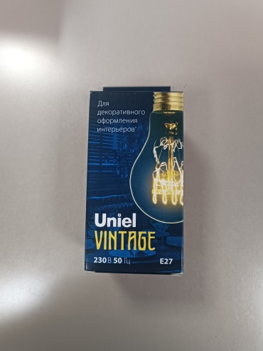 Лампочка 60W E27, накаливания, желтый