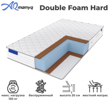 Матрас Ақ мамық Double Foam Hard, 150x190x20 см