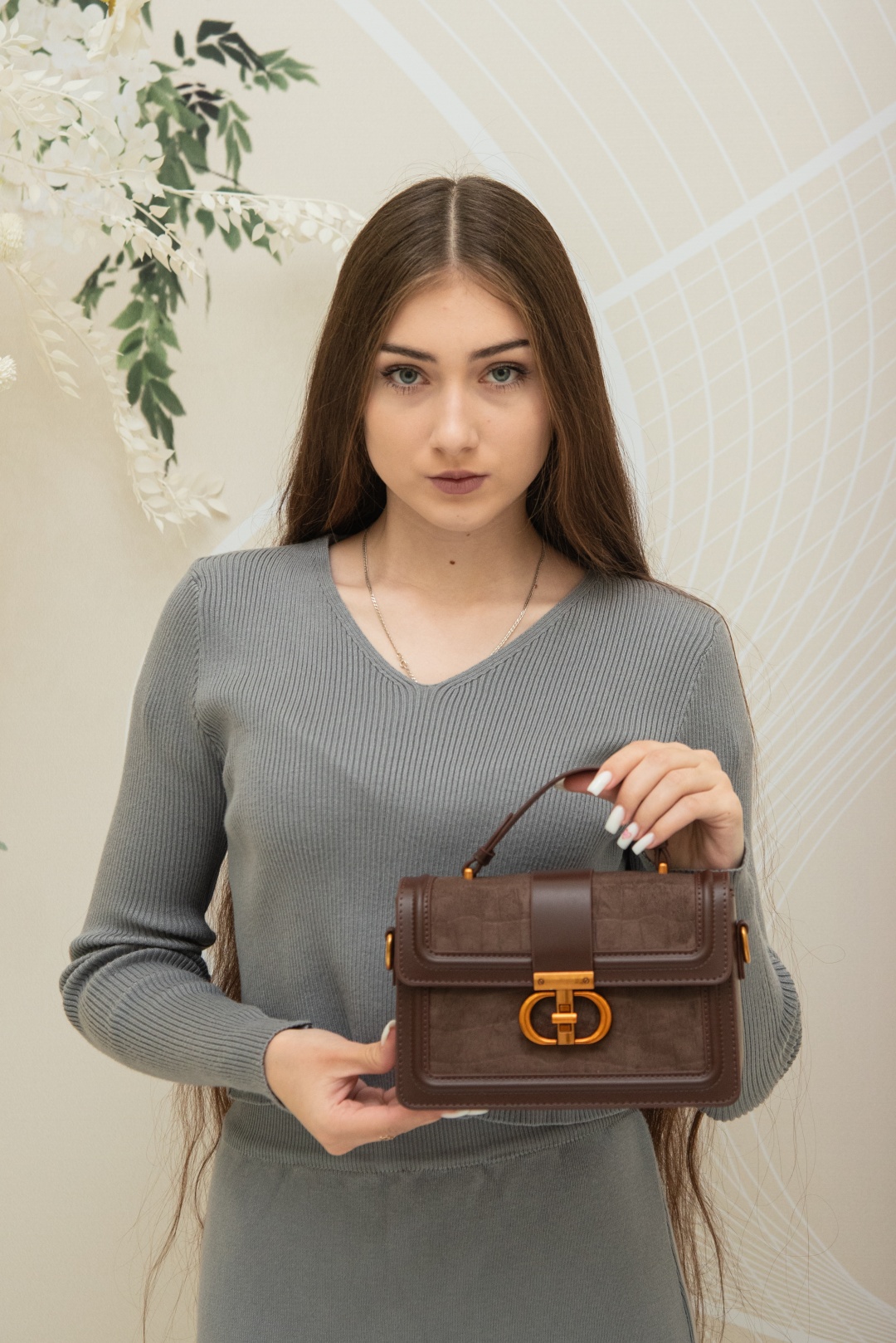 Сумка кросс-боди Rumia экокожа темно-коричневый