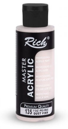 Акриловые Rich 120135 Rich master acrylic 135 dust pink 1 шт 120 мл