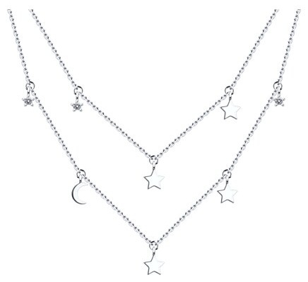 Колье Zlato 478СР94070678С1 длина 42 см вес 5.88 г серебро, фианит