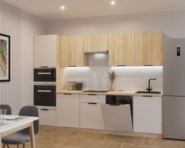 Кухонный гарнитур ART KITCHEN , 300x220х60 см, ЛДСП, белый