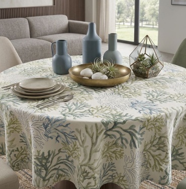 Скатерть Maryam decor & textile Круглая CO130 130x130 см, хлопок, дак, 1 шт