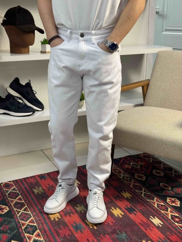 Джинсы бананы ABAY FASHION белый