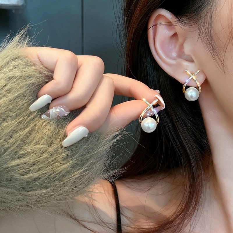 Серьги Fashion Jewellery бижутерный сплав, жемчуг