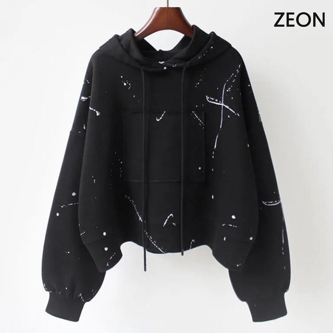 Худи ZEON Брызги черный