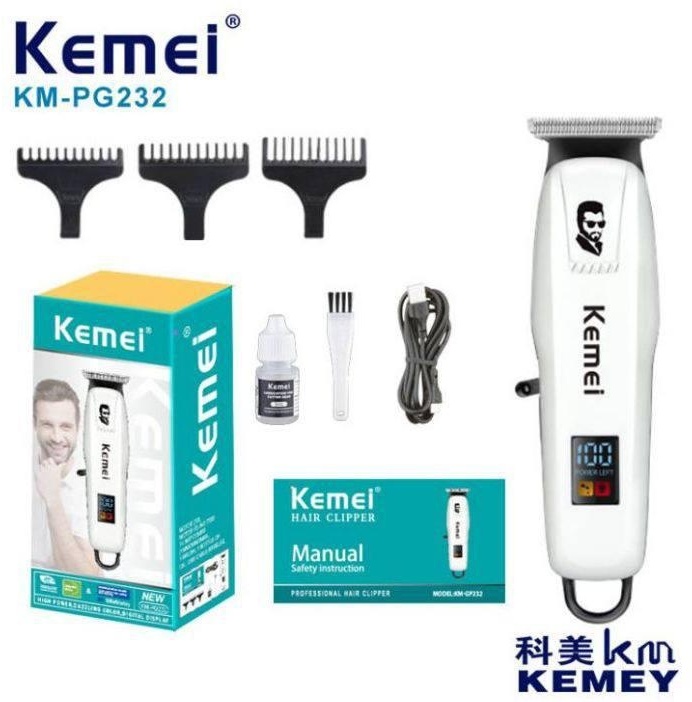 Kemei машинка для стрижки KM-PG232 белый