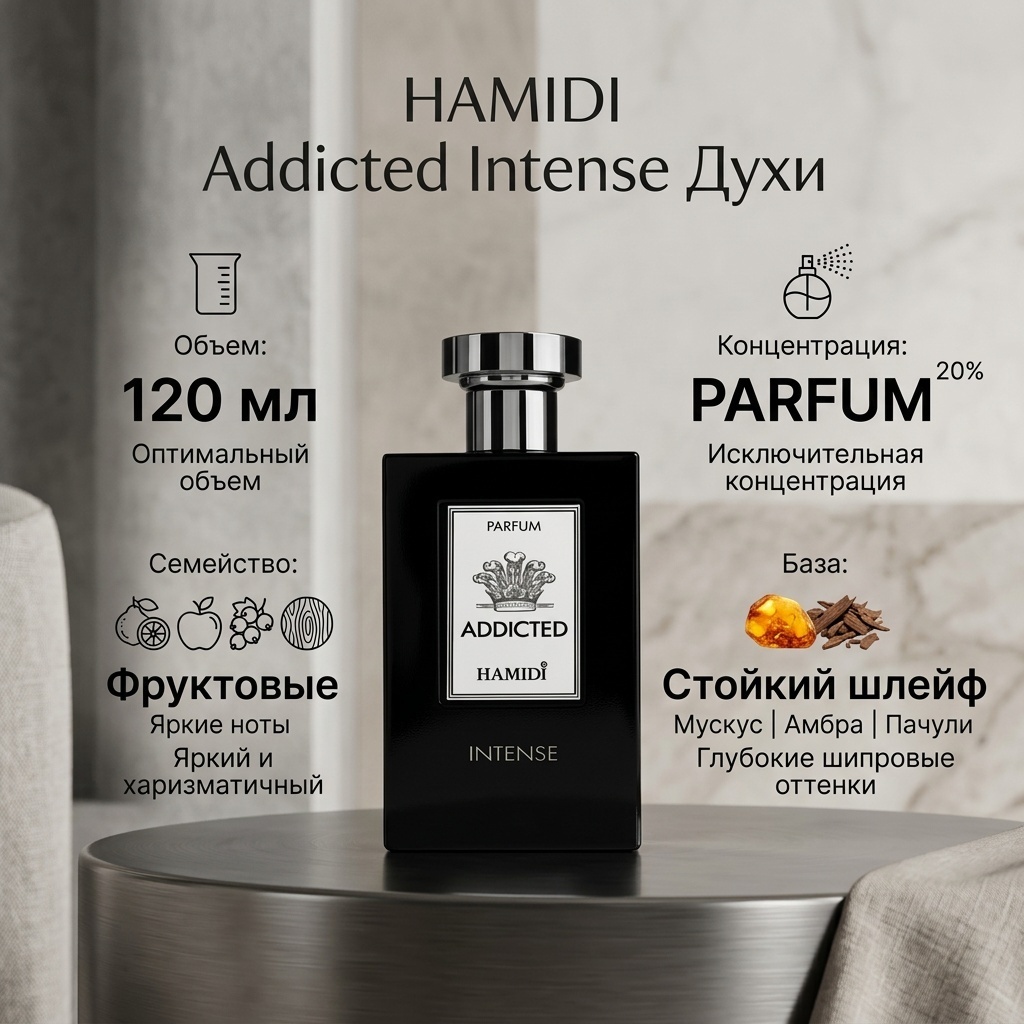 HAMIDI Addicted Intense духи PARFUM 120 мл, унисекс