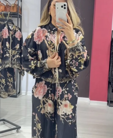Костюм повседневный NEW COLLECTION черный, розовый