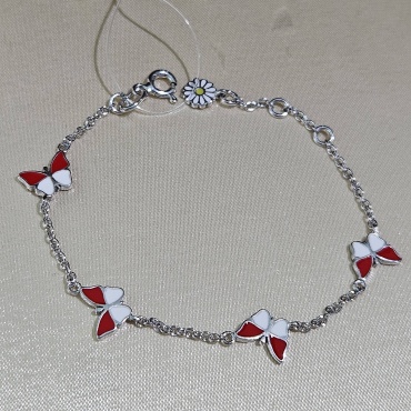Gaukhar Jewelry 552Я040-1 длина 13.15 см, вес 2.22 г серебро, плетение якорное