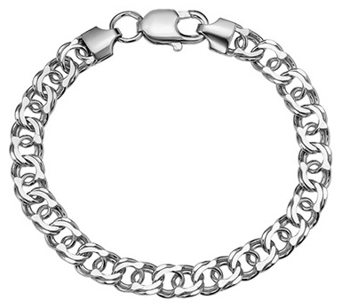 Lucente Silver АРР-100._23 длина 23 см, вес 14.42 г серебро, плетение бисмарк