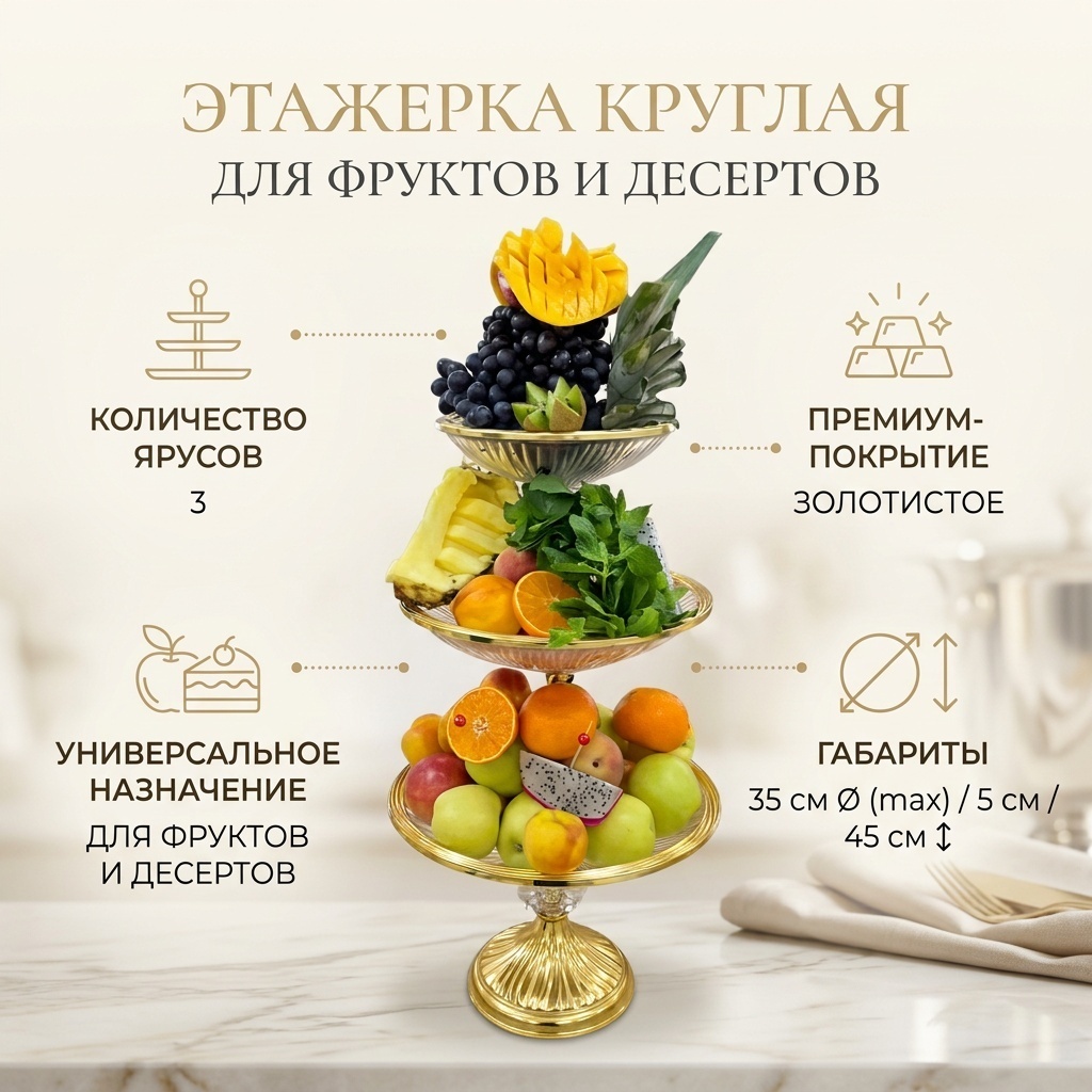 Этажерка 086147335 круглая 1 шт