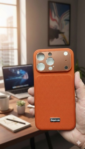 Чехол AMG для Apple iPhone 15 Pro оранжевый
