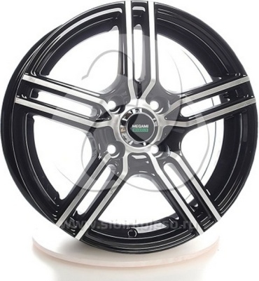 Megami MGM-1 BKF 54.1 6x15/4x100 D54.1 ET46 4 диска черный, серебристый, графит