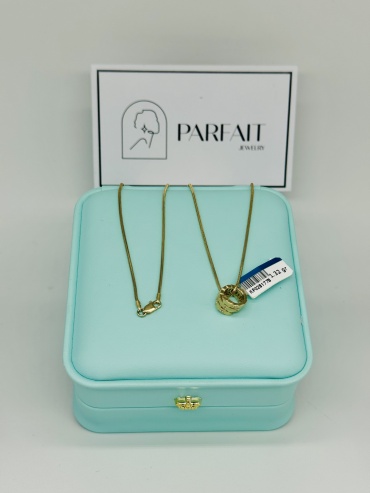 Колье PARFAIT JEWELRY PJ_Змейка_колье50_2 длина 50 см вес 4.9 г золото, фианит
