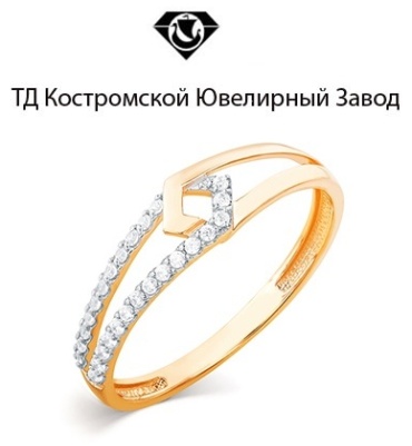 ТД Костромской Ювелирный Завод 9205236118 размер 17 вес 1.34 г золото, фианит