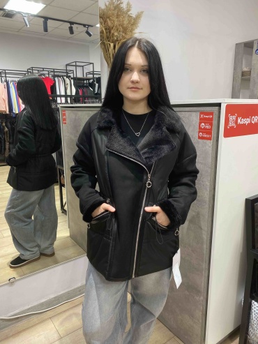 Дубленка черный