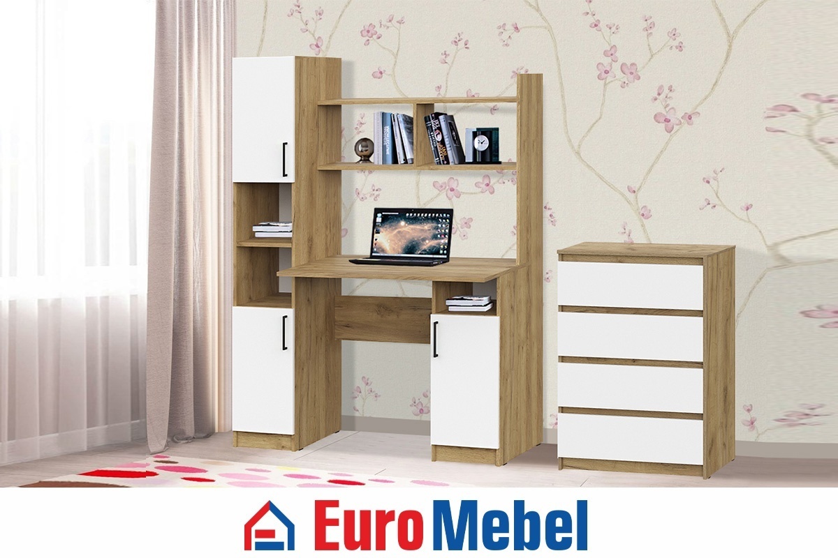 Комплект Euromebel Денвер, 00061619 белый, светло-коричневый