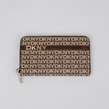 Кошелек DKNY ПВХ, полиуретан коричневый