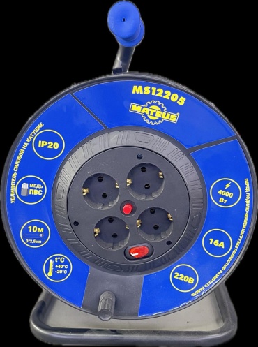 Удлинитель на катушке Mateus MS12205 10 м