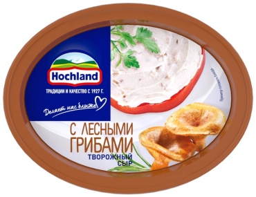 Сыр Hochland Делает на ближе творожный с лесными грибами 60% 140 г