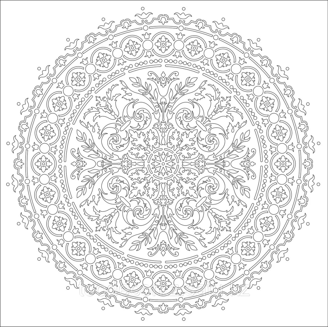 Трафарет для стен Decorkz орнаменты 600х600
