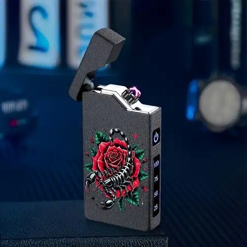 Электронная зажигалка Scorpion Rose, металлический сплав