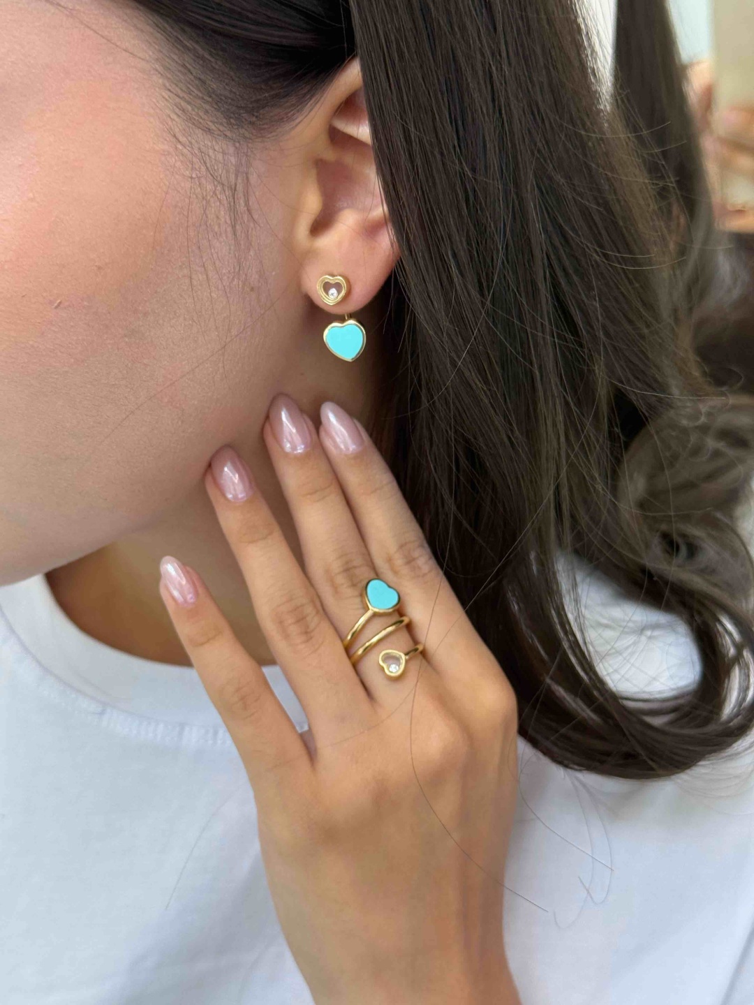 ZOLOTOTREND 880227932 вес 9.78 г золото, бирюза имитация