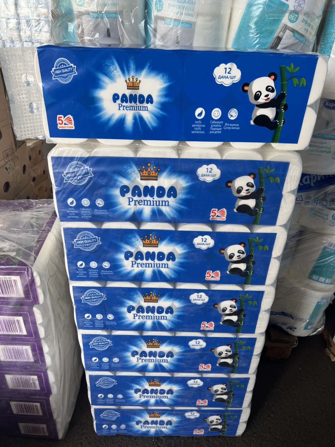 PANDA туалетная бумага 5-слойный 12 шт, первичная целлюлоза