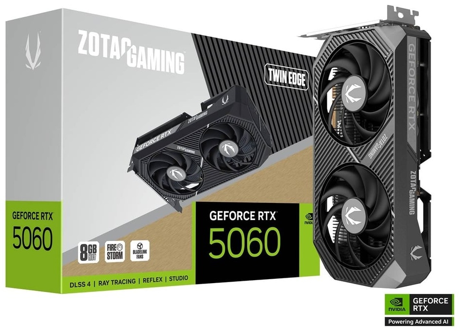 Видеокарта ZOTAC GAMING GeForce RTX 5060 Twin Edge ZT-B50600E-10M 8 Гб