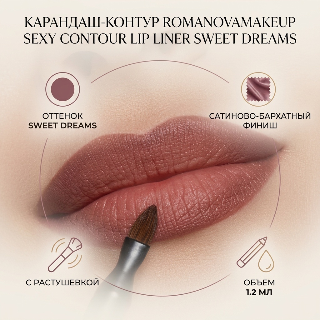 Romanovamakeup Sexy Contour Lip Liner карандаш Sweet dreams