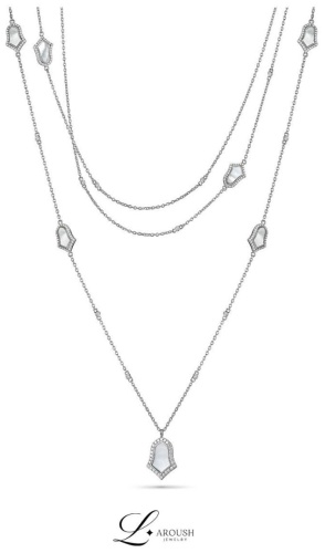 Подвеска Laroush Jewelry NK021702SSPR000 вес 13 г серебро, перламутр