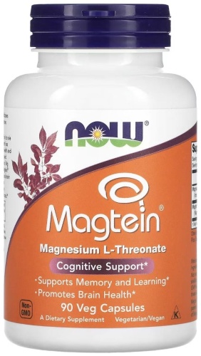 NOW NOW Foods Magtein L-треонат магний, 90 капсул капсулы 90 шт