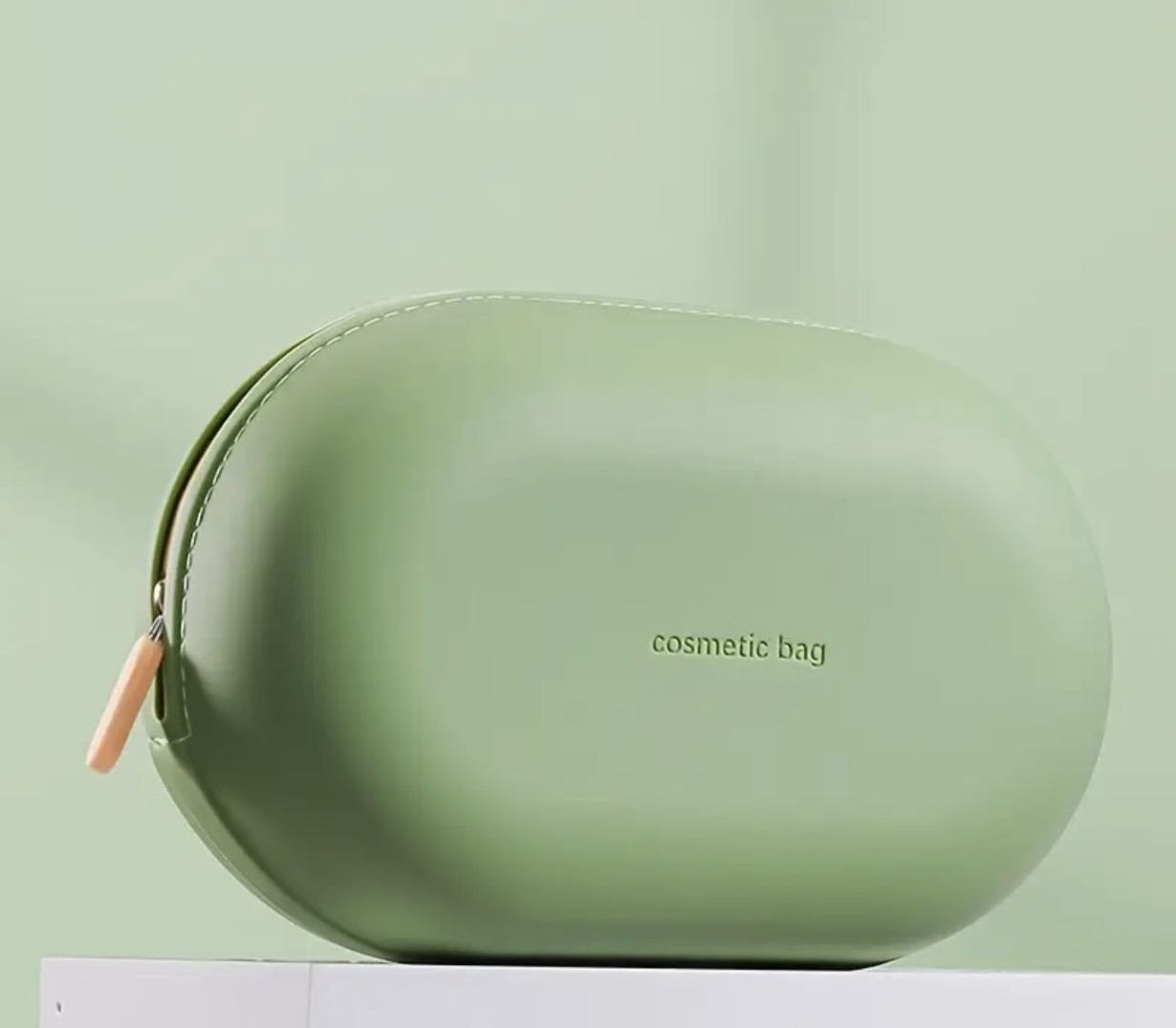 Косметичка силикон зеленый 12.5X18.5 см