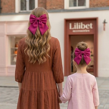 Lilibet accessories заколка бант 2 шт, фуксия