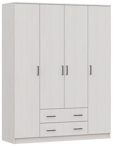 Распашной шкаф СВ Мебель ШК 1 (Серия 2), 160.1x205х52 см, светло серый