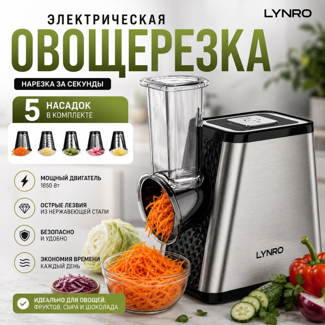LYNRO овощерезка 01, нерж.сталь