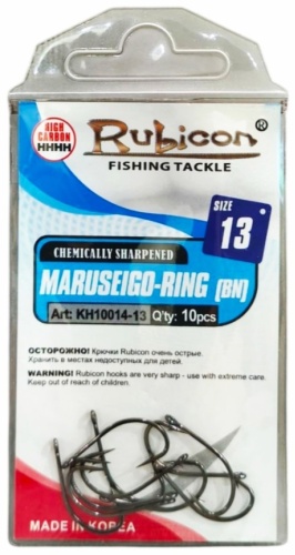 Крючок для рыбалки RUBICON KH10014-13 одинарный серебристый 10 шт