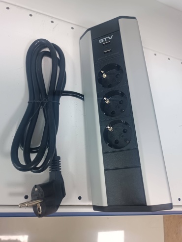 Удлинитель GTV AE-PBKT3S2U-80, 1.5 м
