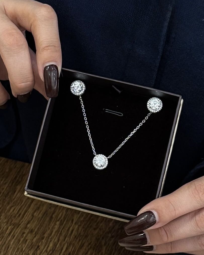Demian jewellery «Классический в круглой огранке» вес 6.5 г серебро, фианит