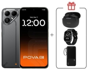 TECNO Pova 8 5G 8 ГБ/128 ГБ черный + подарок