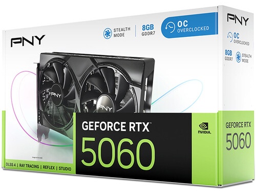Видеокарта PNY PNY NVIDIA GeForce RTX 5060 8GB OC Dual Fan 8 Гб